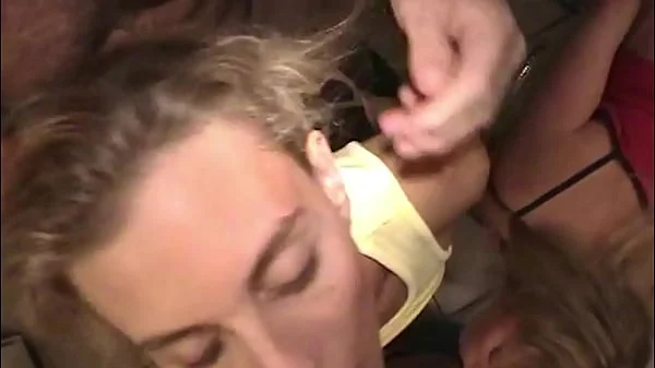 Amateur Group Fuck Blonde HotWife Orgy! HUGE cumshots & massive facials!