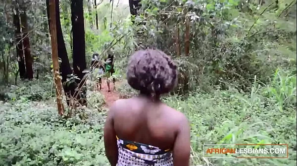 Ebony Black Fairies Walking In The Jungle Get Teased By Big Black Tit MILF Wanting Lesbian Threesome