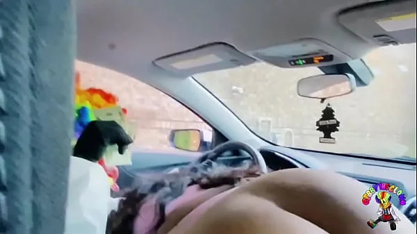 Juicy Tee Gets Fucked by Gibby The Clown on A Busy Highway During Rush Hour