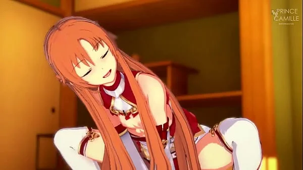 Asuna unplanned sex POV in a village room online