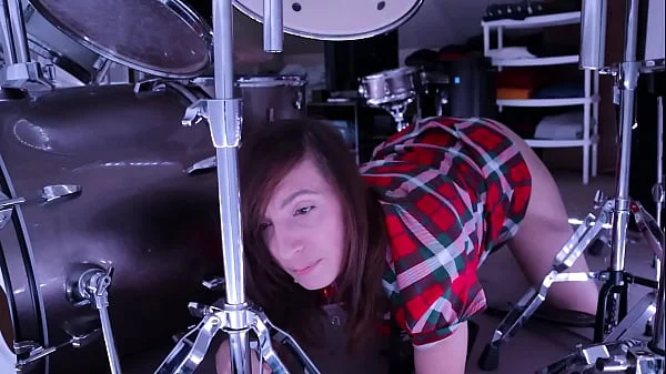 Stepmom gets stuck in Drum Set Stepson helps