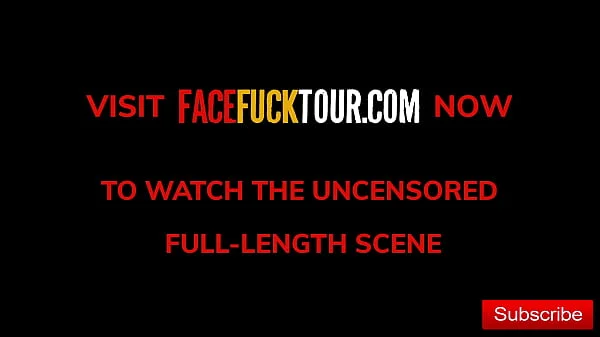 Face Fuck Tour - Massive tits upside down deep throat fucked by huge cock