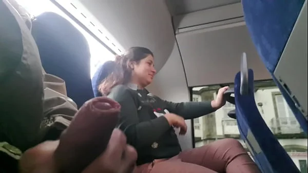 Exhibitionist seduces Milf to Suck & Jerk his Dick in Bus