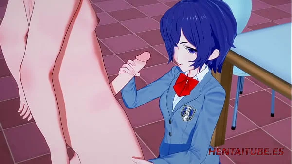 Tokyo Ghoul - Touka Kirishima Handjob, Blowjob and Fucked in a Table - Hentai 3D