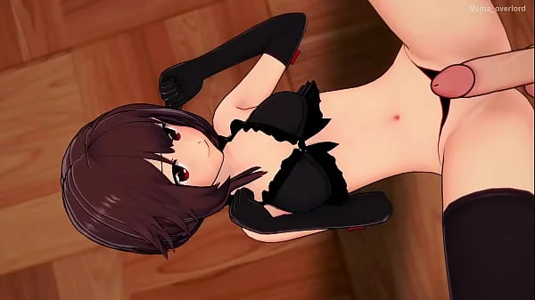 Megumin (Konosuba) se pone su bikini para follar en el suelo (versión adulta)