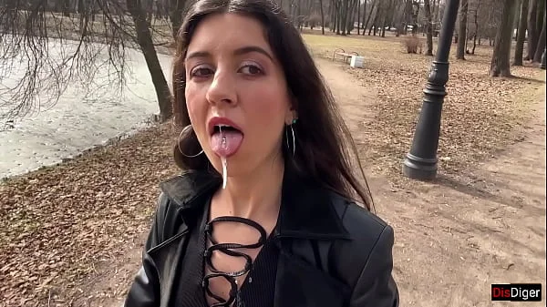 Cum on a girl's face so she could walk through the park covered in sperm and shock people - Cumwalk