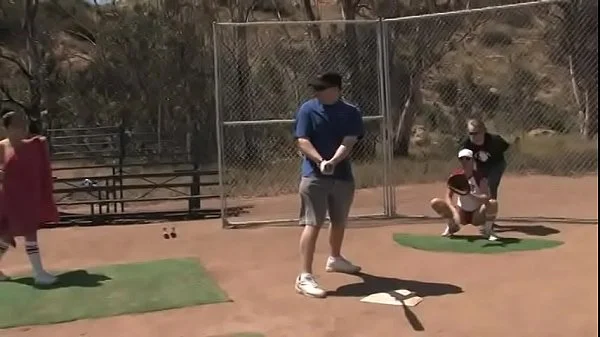 A baseball team full of sluts uses their bodies to distract the opponent