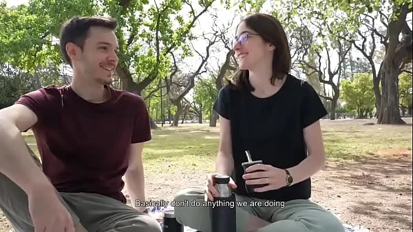 How does a Day at the Park end up with a Public Blowjob- - Cute Teen Swallows Cum