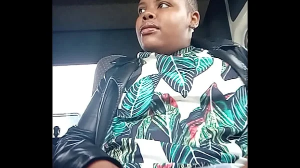 Chubby bitch playing with her pussy in a public taxi