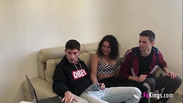 They have a threesome while their horny friends watches