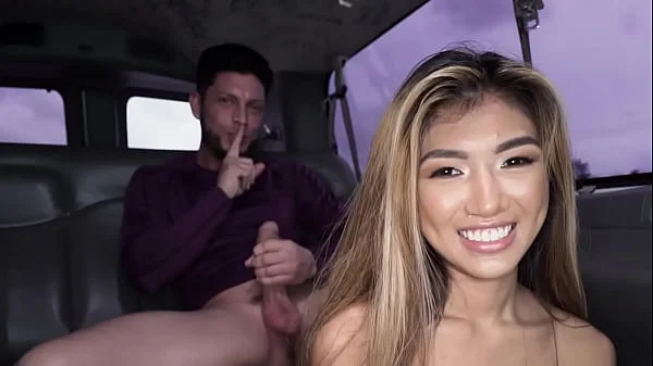 BANGBROS - Asian Babe Clara Trinity Rides The Bang Bus With Tyler Steel