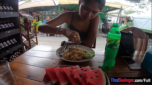 Real amateur Thai teen cutie fucked after lunch by her temporary boyfriend