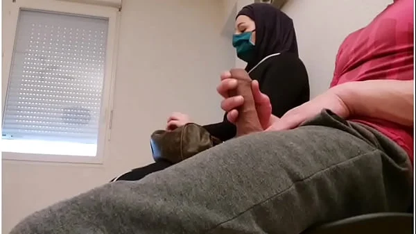 Pervert doctor puts a hidden camera in his waiting room, this muslim slut will be caught red-handed with empty French ball