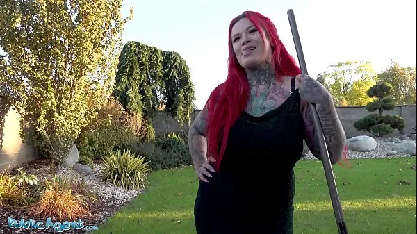 Public Agent Sabien Demonia gets her big tits out and pussy fucked