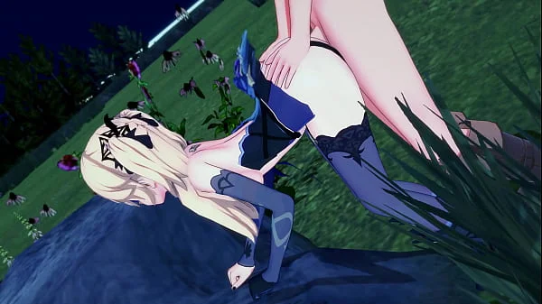 Genshin Impact - Sex with Fischl Near the Lake (Real Fischl Voice) [3D Hentai, 4K, 60FPS, Uncensored]