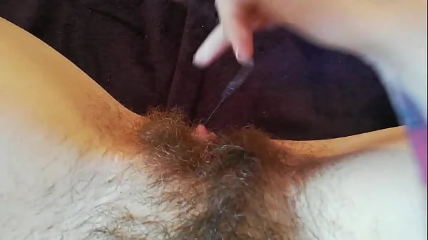 big clit pussy getting sucked with vagina toy wet closeup hairy cunt orgasm