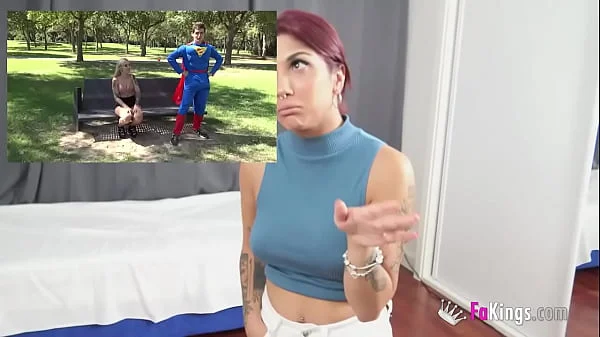 She thought she would fuck a performer, but instead she's fucking SUPERMAN!!