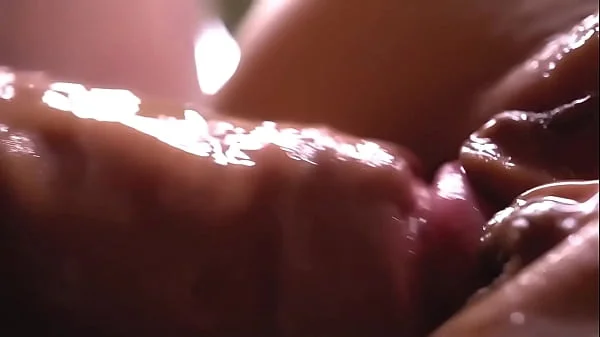 Filled the pussy with sperm and fucked her. close up cumshot