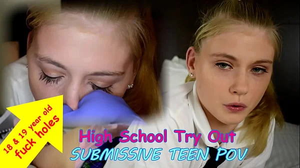 Shy southern teens try porn audition deepthroat first time struggle, gag, and on dirty old man's cock