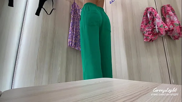 WOMEN'S FITTING ROOM - PERVERT TEEN CUMS PUBLICLY  CarryLIght