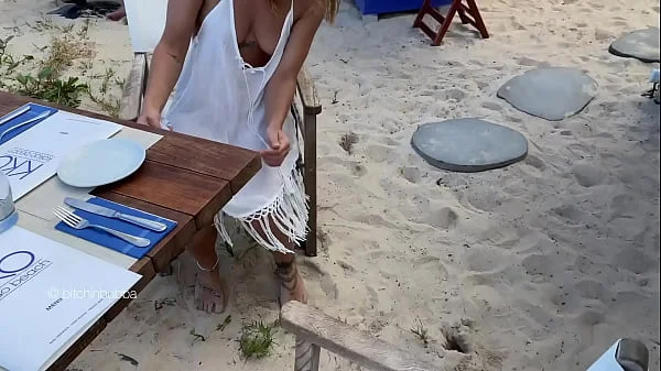 Panties off at the beach restuarant