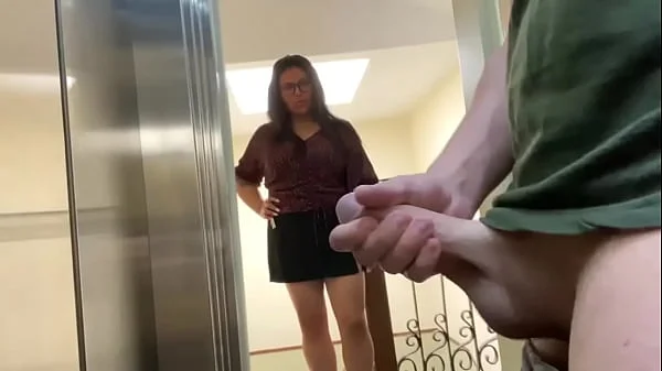 ELEVATOR ADVENTURE Neighbor Milf returns from party and she can't resist